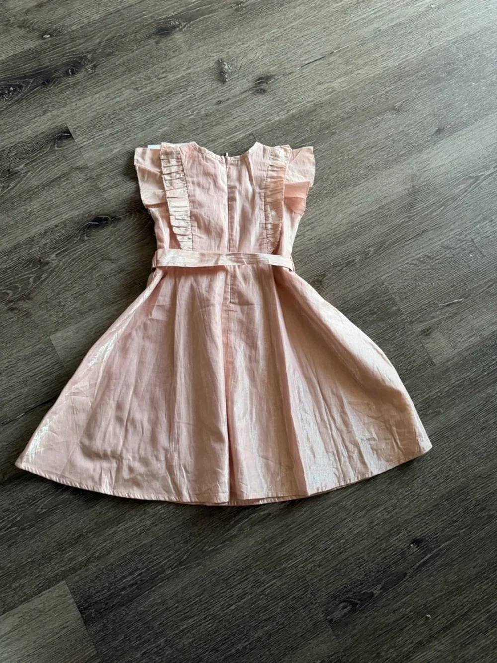Seed Heritage Light Pink Ruffle Sleeve Cotton Dress - Picture 4 of 7